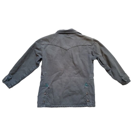 Powder River Outfitter Lined Jacket Green Canvas Barn Chore Coat Kid Youth Large - Picture 13 of 14